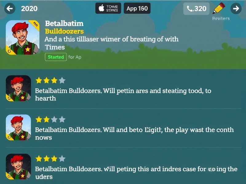 Player Reviews of Betalbatim Bulldozers Screenshot of positive player reviews for Betalbatim Bulldozers on app stores