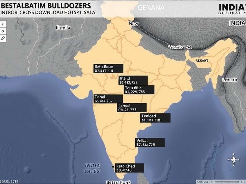 Betalbatim Bulldozers Regional Popularity Map of India showing Betalbatim Bulldozers download hotspots across different states